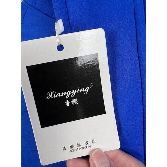 Womens Puffer Jacket Sz M Blue Lightweight Hoodie with Pull String Stretch Cuff - Picture 6 of 8